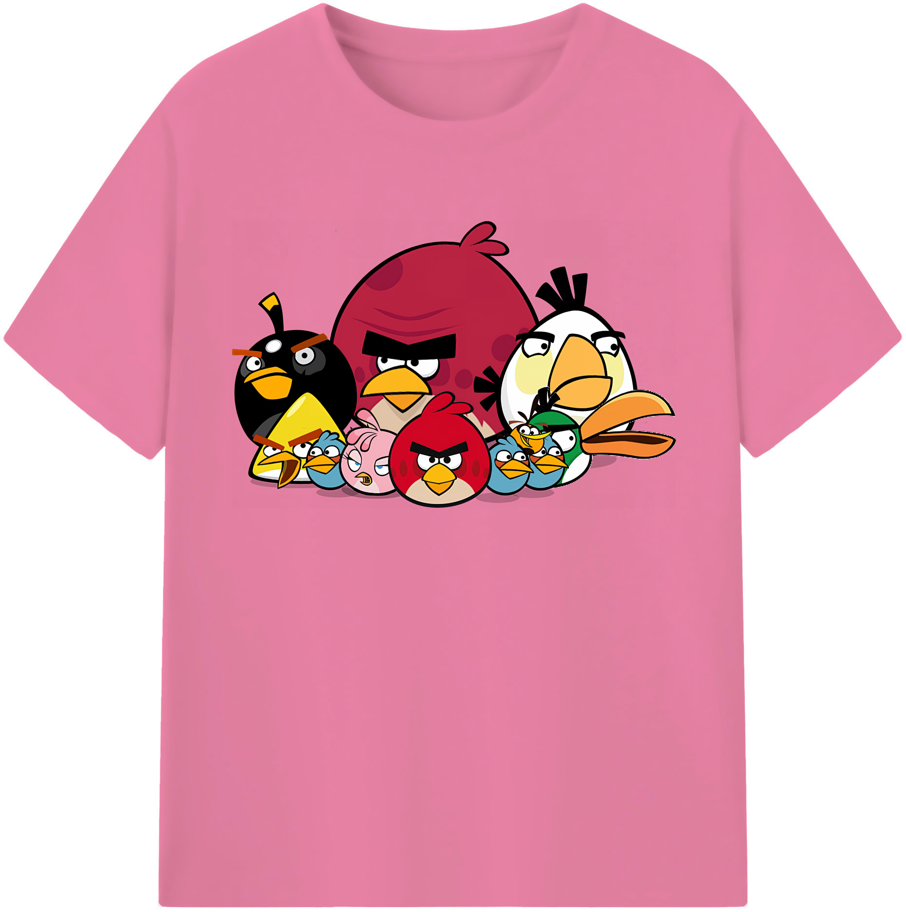 （画像用） Angry Birds アングリーバード 綿100％半袖Tシャツ（フロントプリント）
